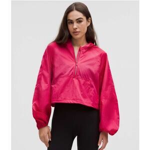 (4) NWT $128 Lululemon Scuba Cropped‎ Anorak Pink Dragonfruit